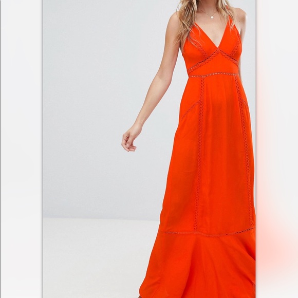 ASOS Dresses & Skirts - ASOS design Broderie Insert Maxi Dress